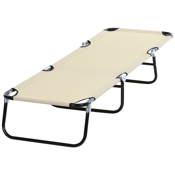Reclining Lounge Chair with 3-Level Adjustable Backrest, Beige - Image 7