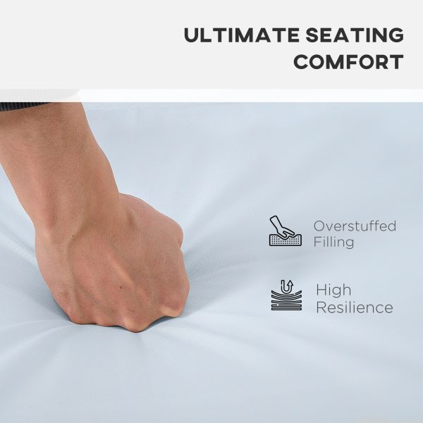 Seat Cushion Pads for Rattan Furniture, 3 PCs Garden Furniture Cushions, Grey - Image 6