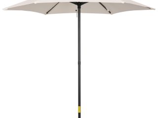 1.96m Parasol Patio Umbrella, Cream White