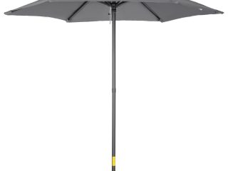 1.96m Parasol Patio Umbrella, Dark Grey
