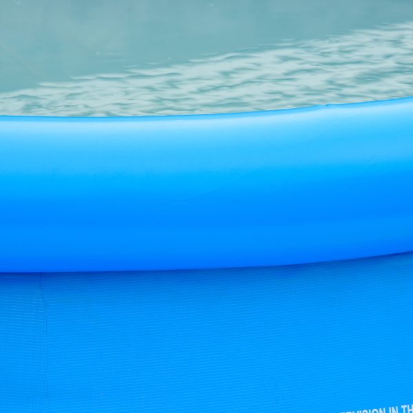 274cmx76cm Round Paddling Inflatable Swimming Pool Family-Sized & Hand Pump Blue - Image 8