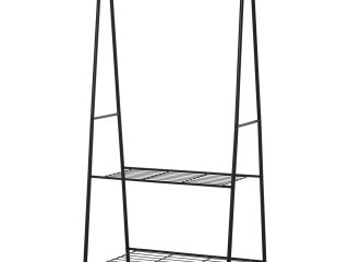 Clothes Rack, 2-Tier, A Shaped, Steel-Black