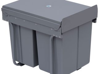 Recycle Waste Bin Pull Out Dustbin Recycling Cabinet  40L-Grey