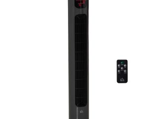 Tower Fan, 3 Speed 3 Mode Timer, Oscillation, Remote Dark Grey