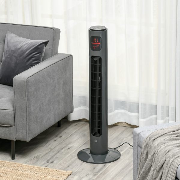 Tower Fan, 3 Speed 3 Mode Timer, Oscillation, Remote Dark Grey - Image 2
