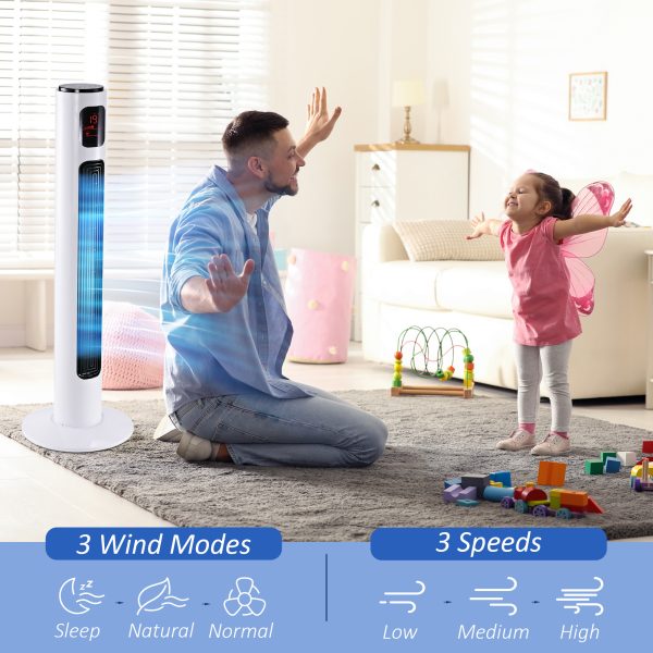 Fan Tower, ?32x96H cm-White - Image 5