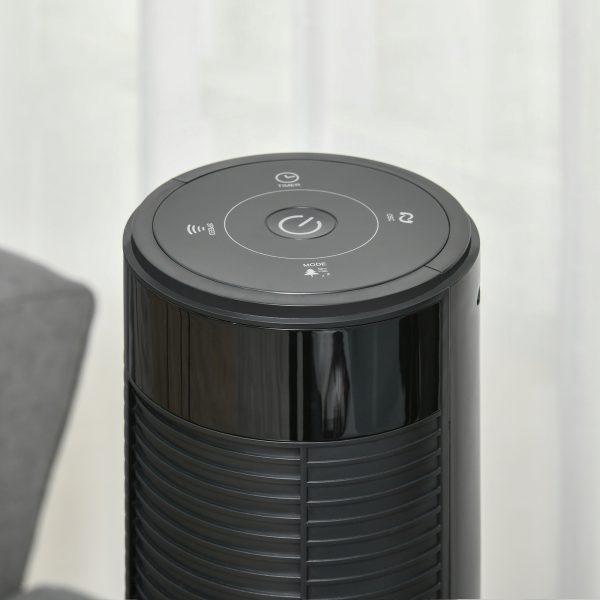 ABS Oscillating 3-Speed Tower Fan w/ Remote Control Black - Image 8