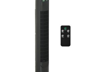 Tower Fan, 3 Speed 3 Mode Timer Oscillation, Remote Dark Grey Fan