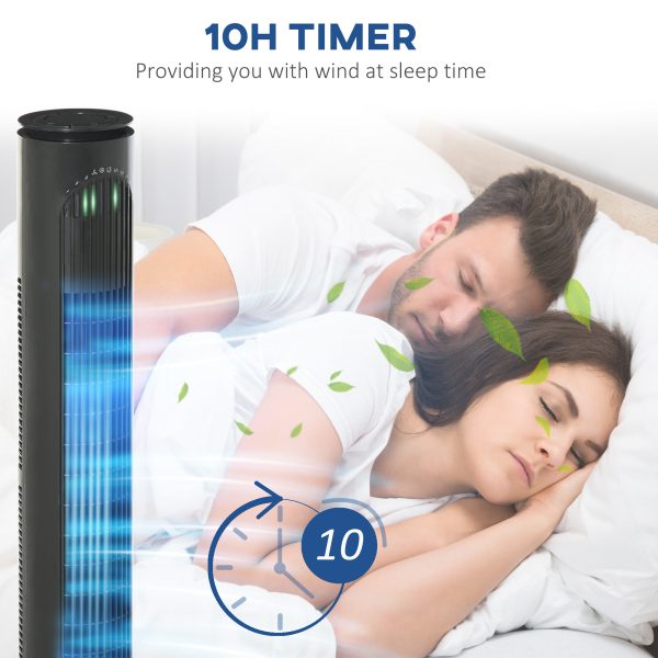 Tower Fan, 3 Speed 3 Mode Timer Oscillation, Remote Dark Grey Fan - Image 7
