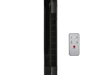 Tower Fan, 3 Speed 3 Mode, Timer, Oscillation, Controller, Black with 9 Setting