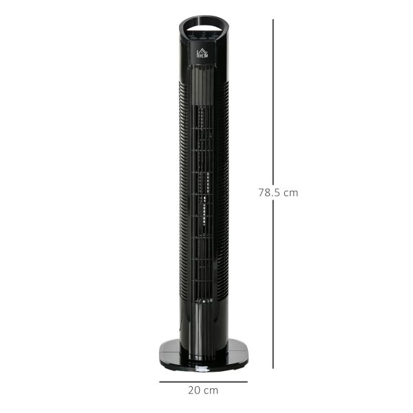 Tower Fan, 3 Speed 3 Mode, Timer, Oscillation, Controller, Black with 9 Setting - Image 3