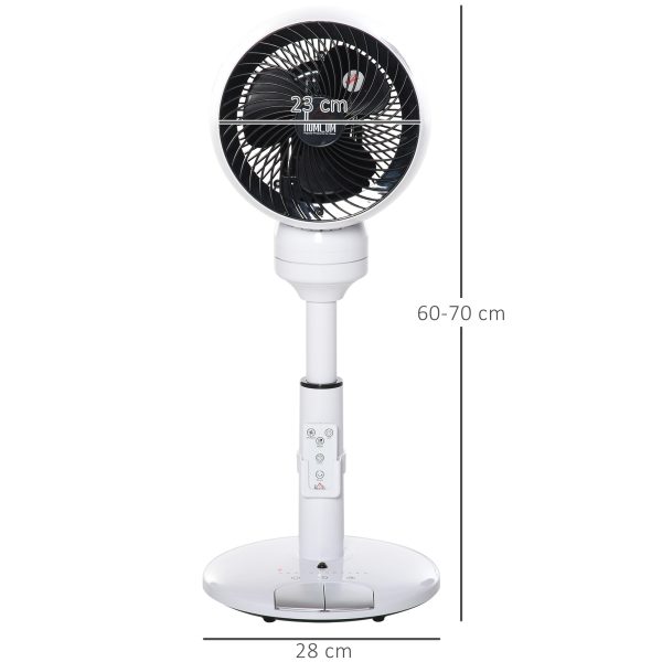Air Circulator Fan 3 Speed 3 Mode, Oscillation Tilt, Height Adjust Black/White - Image 3
