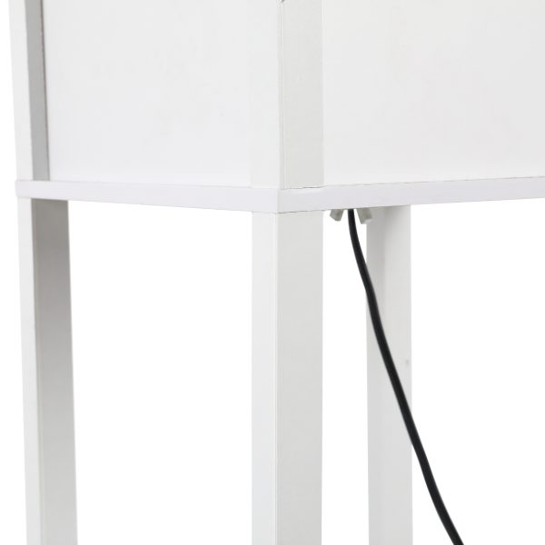 4-Tier Floor Lamp, Floor Light with Storage Shelf, White 3-Tier - Image 7
