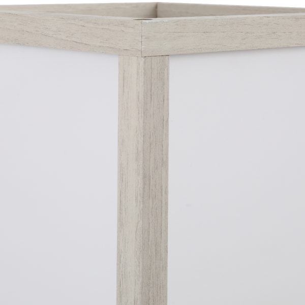 4-Tier Floor Lamp, Floor Light with Storage Shelf White and Oak 3-Tier - Image 7