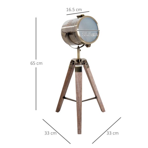 Floor Lamp, 33L-Wood/Bronze Colour - Image 3