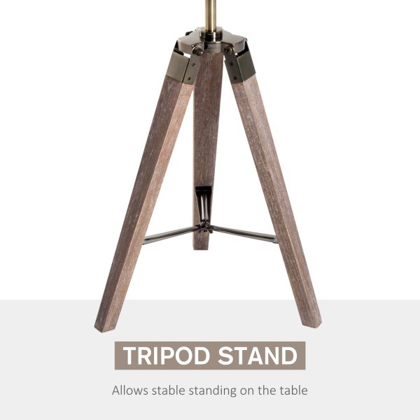 Floor Lamp, 33L-Wood/Bronze Colour - Image 4