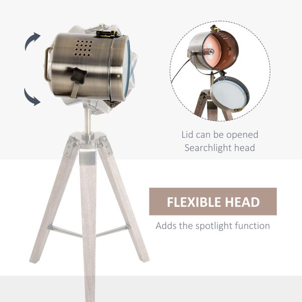 Floor Lamp, 33L-Wood/Bronze Colour - Image 5