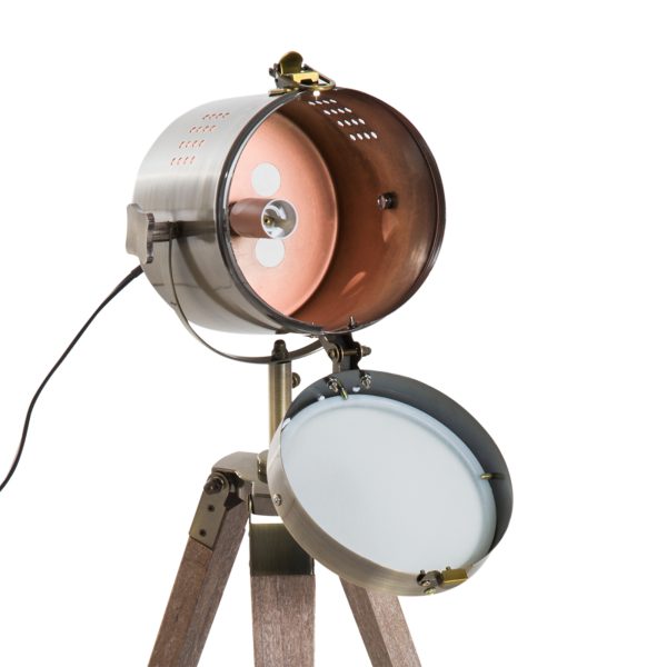 Floor Lamp, 33L-Wood/Bronze Colour - Image 8