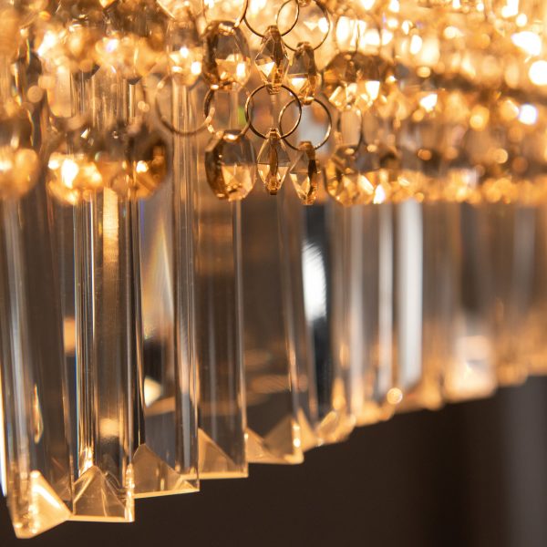 Modern Raindrop Crystal Chandelier, Round Rectangular Ceiling Light, Silver - Image 8