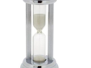 Miniature Clock Silver Plated Timer Solid Brass IMP804S - CLEARANCE NEEDS RE-BATTERY