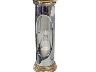 Miniature Clock Two Tone Plated Mini Sand Timer Solid Brass IMP803S