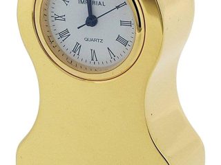 Miniature Clock Gold Plated Table Clock Solid Brass IMP7 - CLEARANCE NEEDS RE-BATTERY