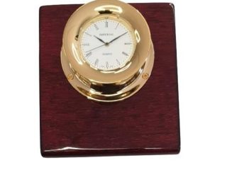 Miniature Clock Gold Plated Nautical compass IMP79 - CLEARANCE NEEDS RE-BATTERY