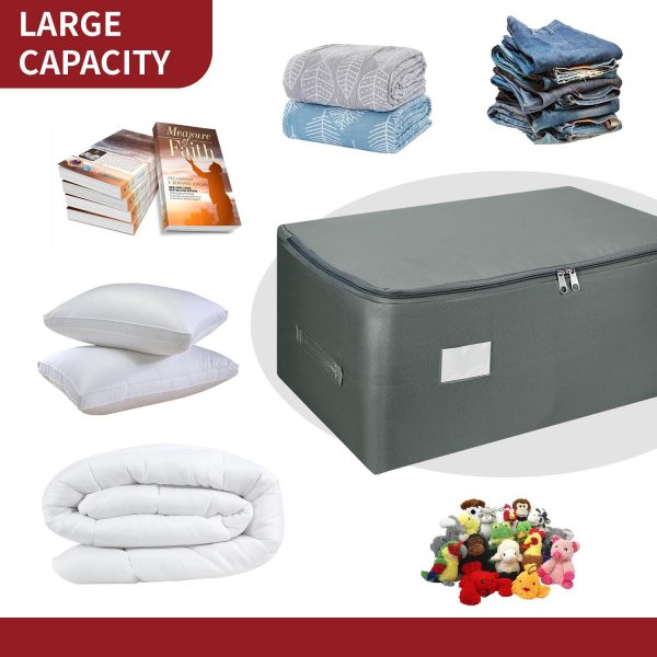 VINSANI 3PK STORAGE BAGS MEDIUM DGREY 1010291 - Image 2