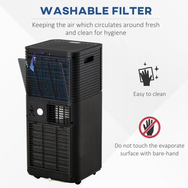8000 BTU Portable Air Conditioner 4 Modes LED Display Timer Home Office HOMCOM - Image 7