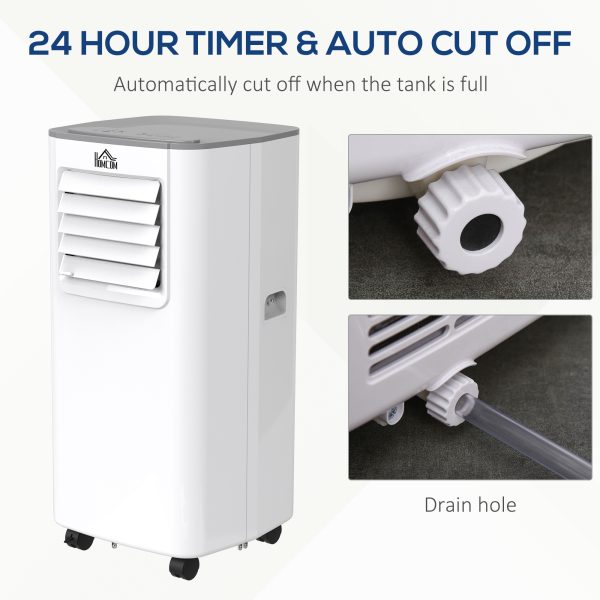 5000BTU Portable Air Conditioner 4 Modes LED Display Timer Home Office HOMCOM - Image 6