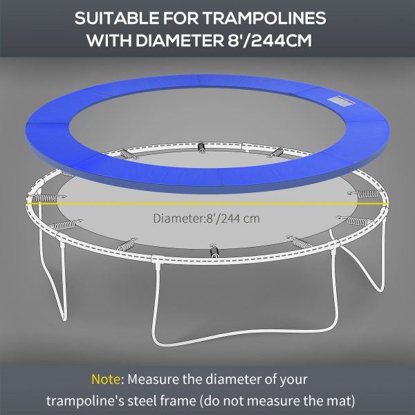 8FT Trampoline Pad PVC Replacement Safety Surround Spring Cover Padding - Image 5
