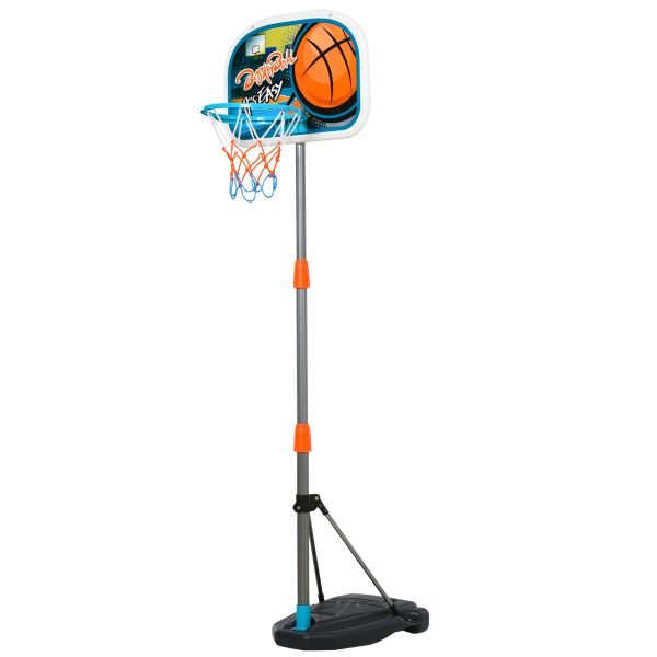 3 Pcs Kids Basketball Set Hoop Ball Pump Height Fillable Base 3-8 Yrs - Image 8