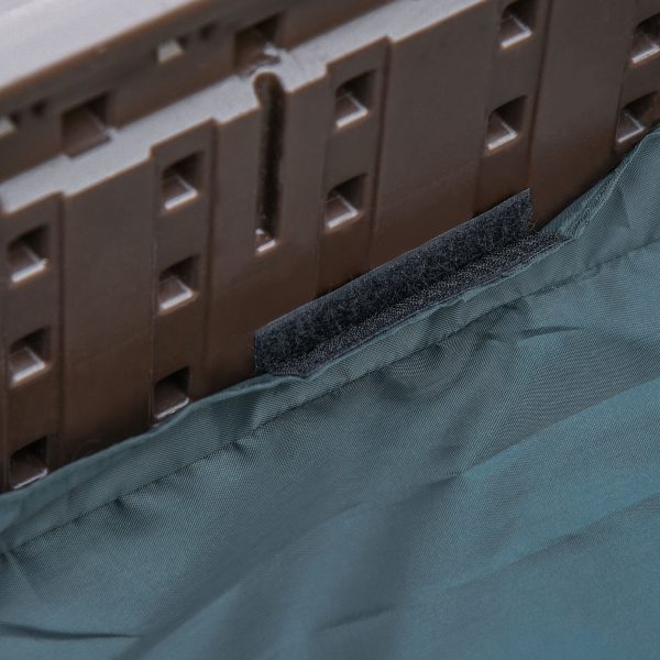 Kids Outdoor Sandbox w/ Canopy Backyard for 3-12 years old Brown Outsunny - Image 8