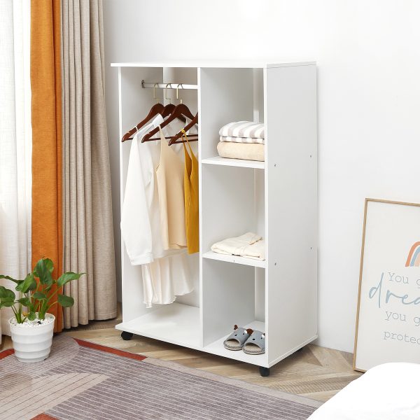 Storage Wardrobe White with Shelves - Image 2
