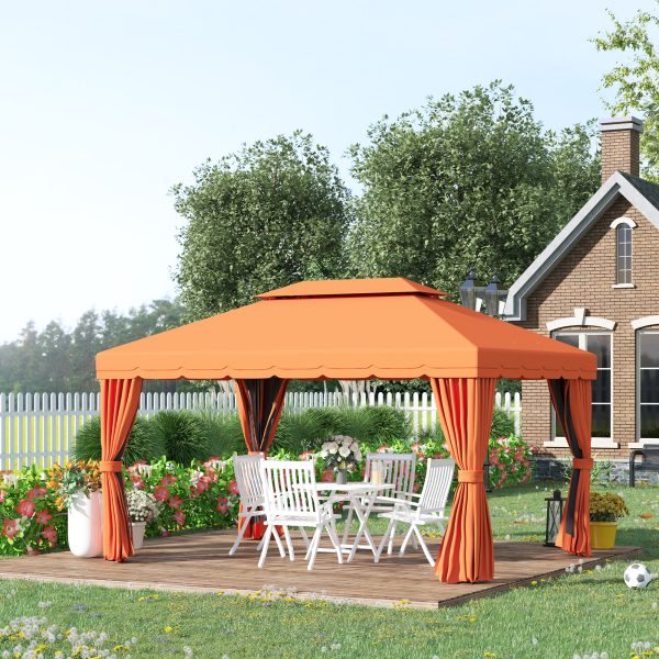 3m x 3.6m Aluminium Gazebo Canopy Patio Marquee Party Tent Outdoor - Image 2