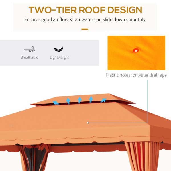 3m x 3.6m Aluminium Gazebo Canopy Patio Marquee Party Tent Outdoor - Image 4