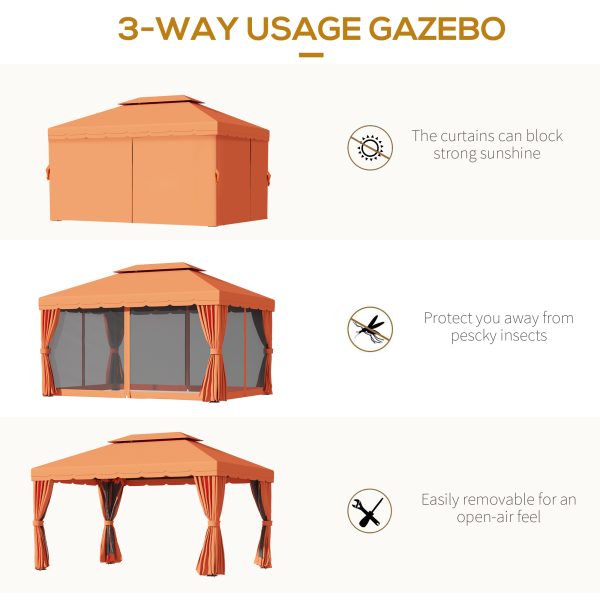 3m x 3.6m Aluminium Gazebo Canopy Patio Marquee Party Tent Outdoor - Image 5