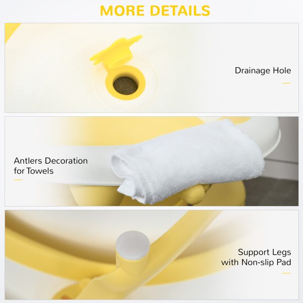 Foldable Baby Bath Tub Ergonomic with Temperature-Induced Water Plug - Image 5