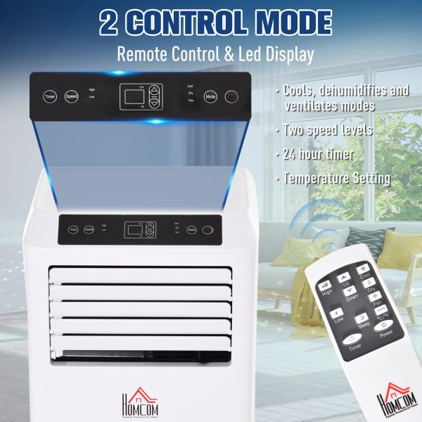 Mobile Air Conditioner W/ RC Cooling Sleeping Mode Portable White 1003W - Image 4