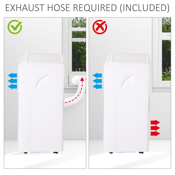 Mobile Air Conditioner W/ RC Cooling Sleeping Mode Portable White 1003W - Image 6