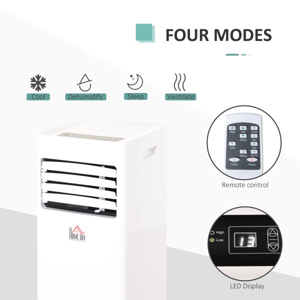 Mobile Air Conditioner White W/ Remote Control Cooling Ventilating 765W HOMCOM - Image 4