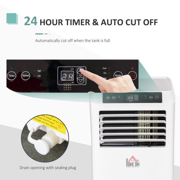 Mobile Air Conditioner White W/ Remote Control Cooling Ventilating 765W HOMCOM - Image 6