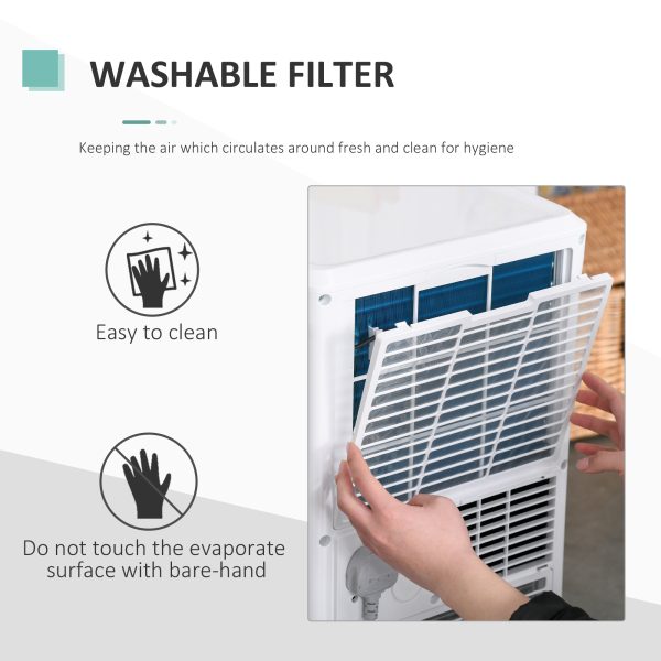 Mobile Air Conditioner White W/ Remote Control Cooling Ventilating 765W HOMCOM - Image 7