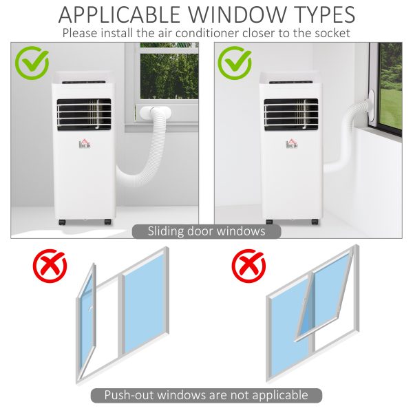 Mobile Air Conditioner White W/ Remote Control Cooling Ventilating 765W HOMCOM - Image 8
