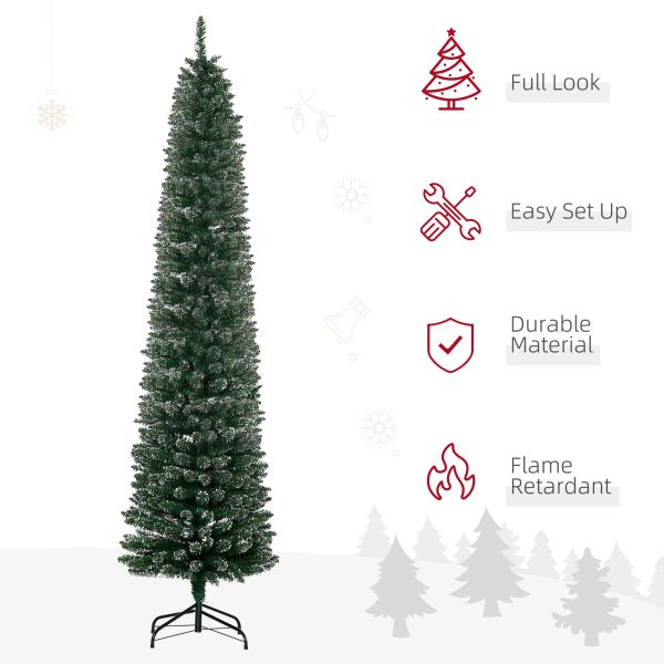 7.5FT Artificial Snow Dipped Christmas Tree Home Decoration Green HOMCOM - Image 4