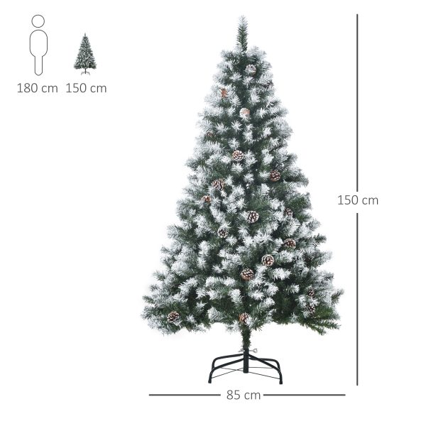 5FT Artificial Christmas Tree Xmas Indoor Decoration, Automatic Open HOMCOM - Image 3