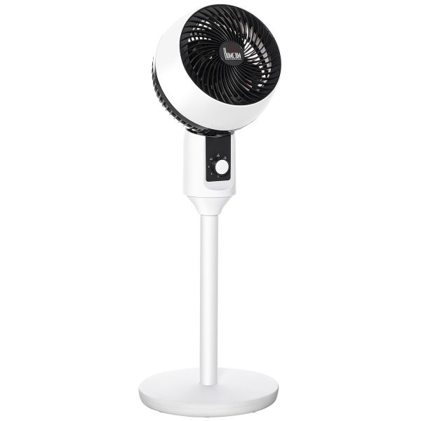 32 Inch Air Circulator Fan 70 Oscillation Carry Handle Black White HOMCOM