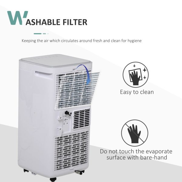 8000BTU Portable Air Conditioner 4 Modes LED Display Timer Home Office HOMCOM - Image 7