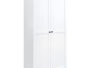 172cm Wooden Storage Cabinet Cupboard With 2 Doors 4 Shelves White