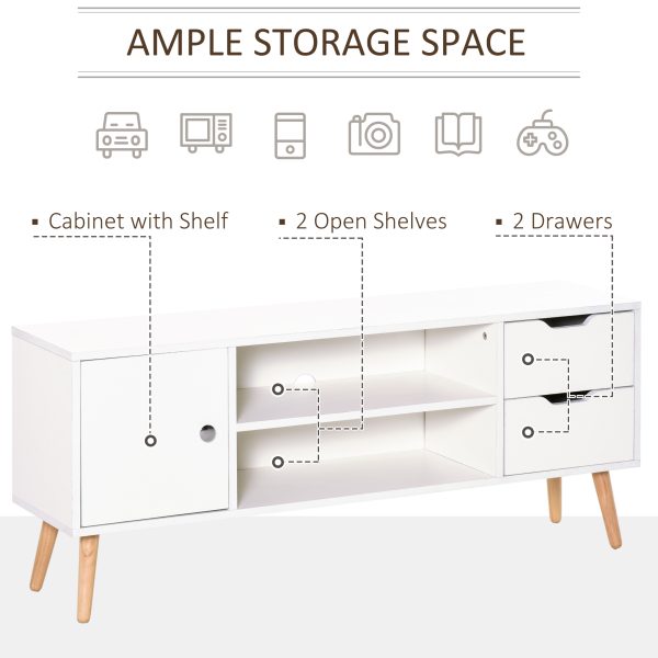 Modern TV Stand  Storage Shelf Media Console Table Entertainment Center - Image 5